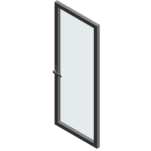 窗嵌板_单扇平开无框铝窗