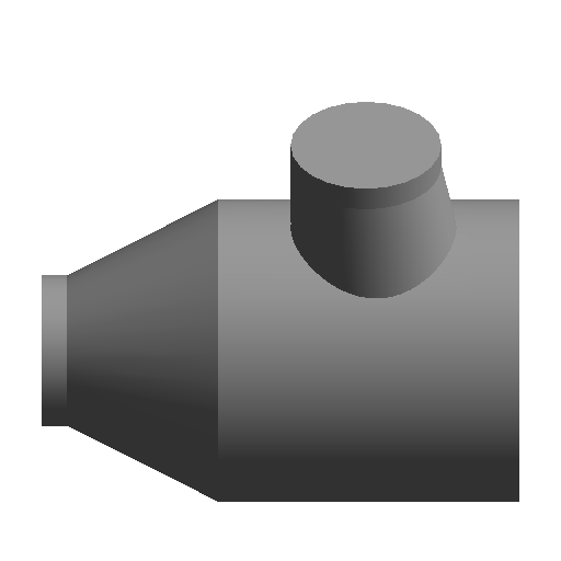 圆形变径斜四通 - 90 度.rfa