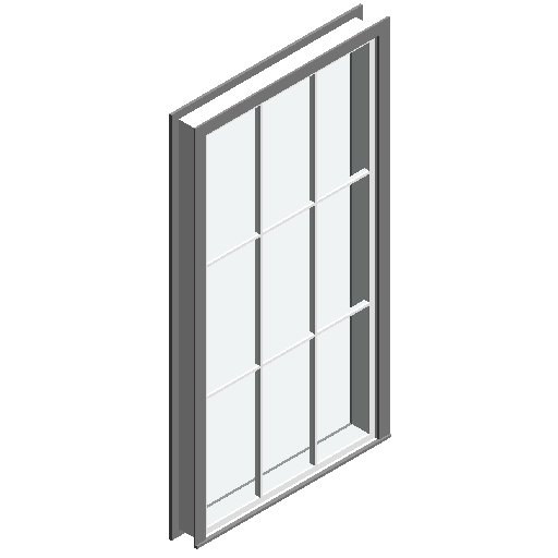 单扇平开窗2 - 带贴面.rfa