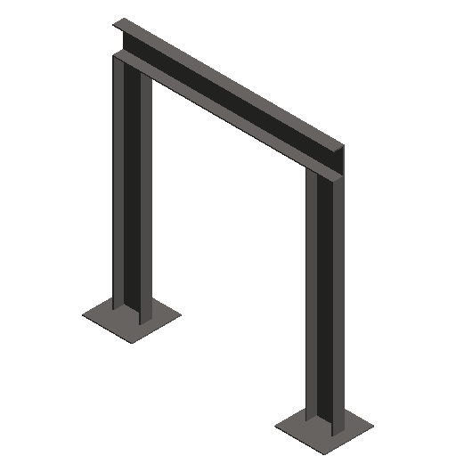 落地龙门槽钢支架.rfa-族下载 - revit族库,广联达官方bim族库下载平