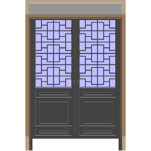 中式门-双扇.rfa