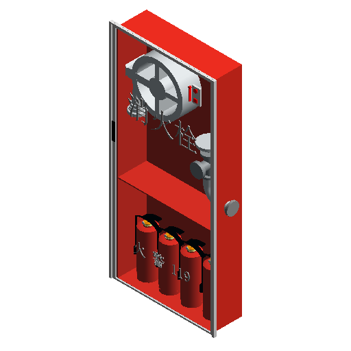 国标带灭火器箱组合式消防柜甲型右rfa